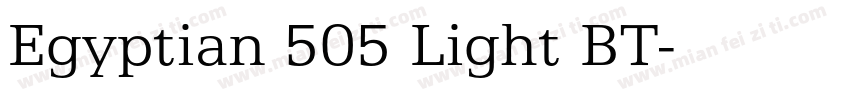 Egyptian 505 Light BT字体转换